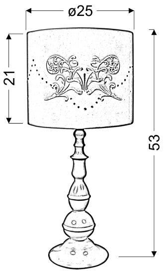Lans lampka 1x60W E27 biała zdjęcie 2