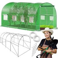 TUNEL FOLIOWY OGRODOWY SZKLARNIA 4,5x2x2m FOLIA 9m2 FOLIAK UV-4 PREMIUM