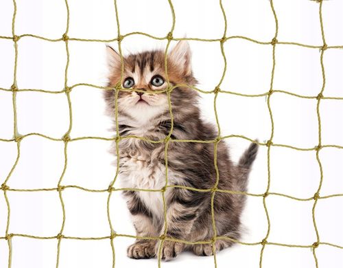 SIATKA NA BALKON Z DRUCIKIEM PREMIUM DLA KOTA BEZ WIERCENIA ZESTAW 2x3m na Arena.pl