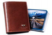 elegancki portfel męski ze skóry naturalnej - peterson