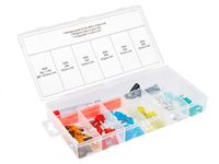 Bezpieczniki MINI + próbnik napięcia + chwytak, 92 elem.