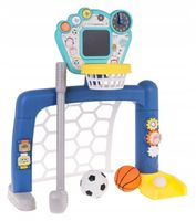 GRY interaktywna BRAMKA dla dzieci 3w1 piłka nożna + golf + koszykówka