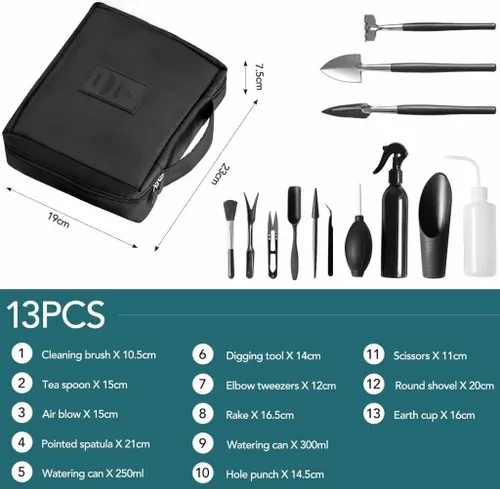 Zestaw Profesjonalnych Narzędzi do Bonsai 13szt. na Arena.pl