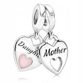 Zawieszka SREBRO 925 Charms Koralik 2w1 Matka i Córka Mother Daughter