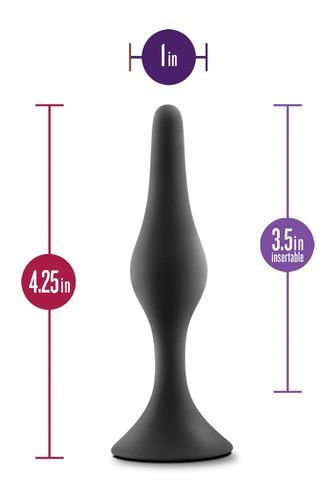 ANAL ADVENTURES PLATINUM SILICONE BEGINNER PLUG MEDIUM BLACK na Arena.pl