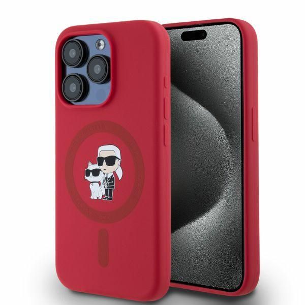 Etui Karl Lagerfeld do iPhone 15 Pro, Czerwony, MagSafe zdjęcie 1