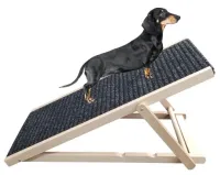 SCHODY REGULOWANA RAMPA PODEST DLA ZWIERZAKA REGULACJA 35-45 cm POCHYLNIA