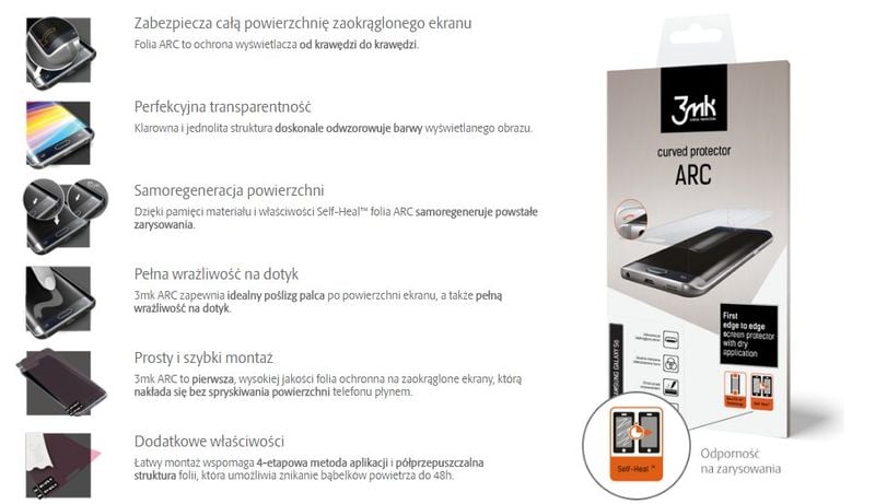 Folia 3Mk Arc Do Samsung Galaxy A5 2017 Cały Ekran zdjęcie 3