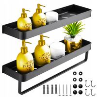 półka na kosmetyki czarna łazienkowa