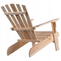 KRZESŁO OGRODOWE DREWNIANE FOTEL PLAŻOWY NA TARAS OGRÓD BALKON DO OGRODU