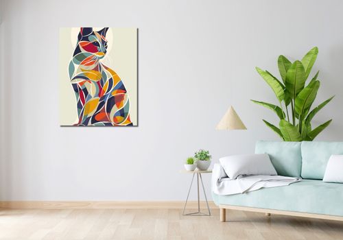 Obraz 70x90cm Kalejdoskopowy Kot na Arena.pl