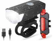 KX5398 Lampka rowerowa LED zestaw tyl-przod USB