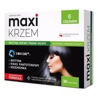 Maxi krzem 30 kaps Colfarm biotyna kwas pantotenowy