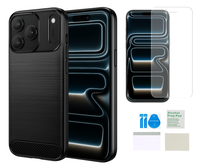 Etui KARBON do IPHONE 17 PRO MAX / 18 PRO MAX czarny case + folia ochronna