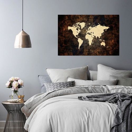 Deco Panel, Mapa świata na deskach 2 100x70 na Arena.pl
