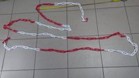 łańcuch ostrzegawczy pcv biało-czerwony 5m 626905