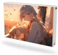 Mata magnetyczna magnes ozdobny na grzejnik na wymiar DZIEWCZYNA KRESKÓWKA