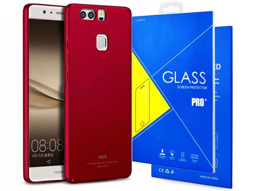 Etui MSVII Thin Case do Huawei P9 czerwone + Szkło 9h na Arena.pl