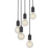 LAMPA wisząca SKY 107467 Markslojd metalowa OPRAWA industrialny ZWIS kaskada czarna