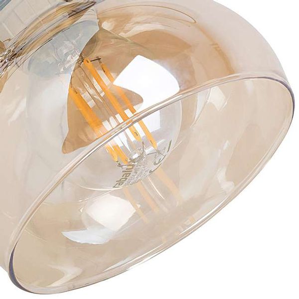Kinkiet LAMPA ścienna HOLLY 5546 Rabalux metalowa OPRAWA szklany reflektorek antyczne złoto bursztynowy zdjęcie 3