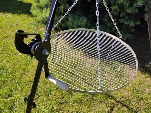 GRILL TRÓJNÓG OGRODOWY OGNISKOWY 191 STOJAK I RUSZT NAD OGNISKO na Arena.pl