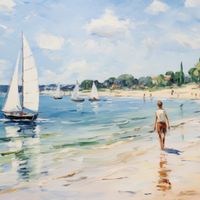 Plakat 90x90cm Życie na Brzegu