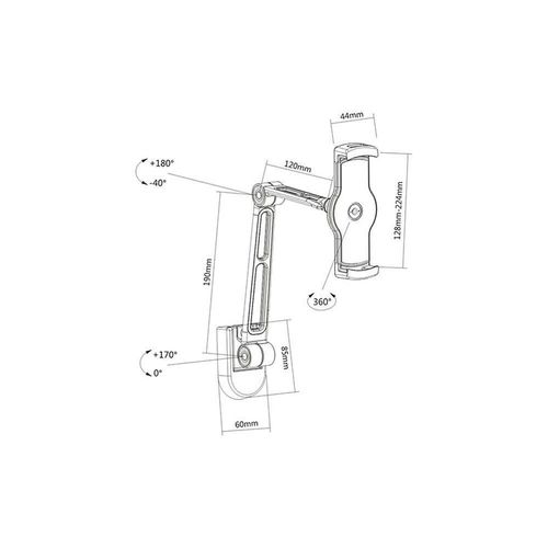 Techly Ramię ścienne do tabletu i iPad 4.7-12,9 regulowane czarne na Arena.pl