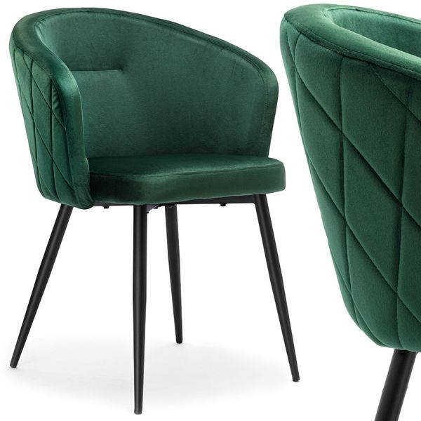 Krzesło HAMPTON VELVET ciemnozielone zdjęcie 10