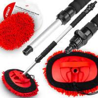 SZCZOTKA TELESKOPOWA Z MIKROFIBRY PRZEPŁYWOWA DO MYCIA SAMOCHODU 98-168CM