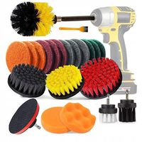 MEGA ZESTAW 23SZT DO CZYSZCZENIA MYCIA TAPICERKI SZCZOTKI NA WIERTARKĘ PADY