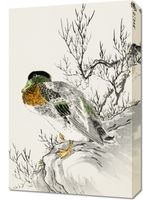Obraz 40x60cm Mallard and Willow, Kashu Japoński Vintage