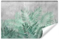 Fototapeta Do Salonu LIŚCIE Beton Natura Rośliny 368cm x 254cm