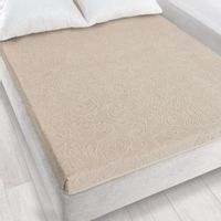 Prześcieradło frotte bez gumki Tulipan 150x205 ZWOLTEX sepia GRUBE