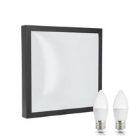 Zestaw oprawa IMPERA S czarna + 2x żarówka ledowa LED 7W E27 6000K