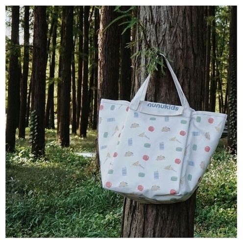 Drewniany Zestaw Piknikowy Dla Dzieci Nunukids Piknik Torba Mata Akcesoria na Arena.pl