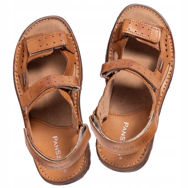 PanSzew WYGODNE Sandały Męskie ze Skóry Naturalnej POLSKIE Klapki 39-46 zdjęcie 6