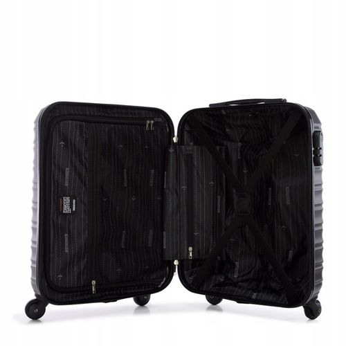 WITTCHEN mała walizka z ABS-u z żebrowaniem czarna na Arena.pl