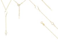 POZŁACANY KOMPLET CELEBRYTKA GŁADKIE ROMBY POŁYSK