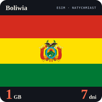 Karta eSIM Internet Boliwia 1 GB na 7 dni - bez rejestracji