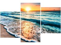 OBRAZ ZACHÓD SŁOŃCA PLAŻY CANCUN