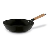 PATELNIA WOK ŻELIWNA EMALIOWANA STARKE HANOI Z DREWNIANYM UCHWYTEM 30 CM