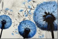 100 70CM OBRAZ PŁÓTNO NIEBIESKIE DMUCHAWCE PŁÓTNO RAMA