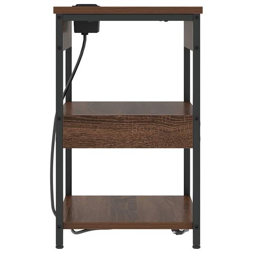 Szafka Nocna 2 pcs Brązowy dąb Materiał drewnopochodny na Arena.pl