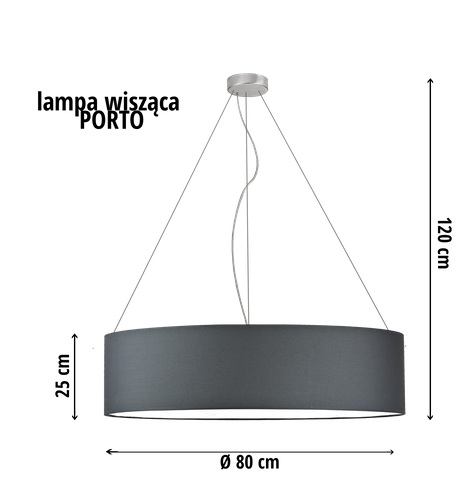 Lampa wisząca PORTO fi- 80cm E27 na Arena.pl
