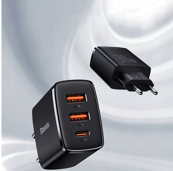 Baseus Ładowarka Sieciowa Usb Usb-C Qc 3.0 Pd 30W zdjęcie 3