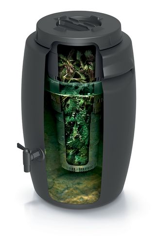 Zbiornik na nawóz ogrodowy COMBIOLIQ 55 l. z kranikiem, Czarny na Arena.pl