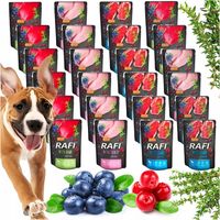 Karma dla Psa MOKRA Rafi Dolina Noteci saszetki mix 300 g zestaw 24 sztuki