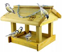 Karmnik dla ptaków zimujących K-35 Klasyczny Drewniany Domek Budka