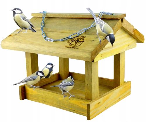 Karmnik dla ptaków zimujących K-35 Klasyczny Drewniany Domek Budka na Arena.pl