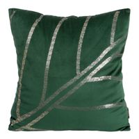 Welwetowa poszewka z nadrukiem BLINK38 45X45 ciemnozielona